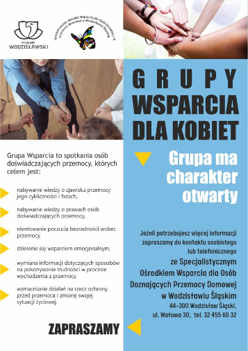 Plakat Grupa Wsparcia Dla Kobiet, grupa ma charakter otwarty, Zapraszamy!