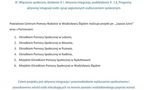 Zdjęcie do Zakończyła się pierwsza edycja projektu "Lepsze Jutro"